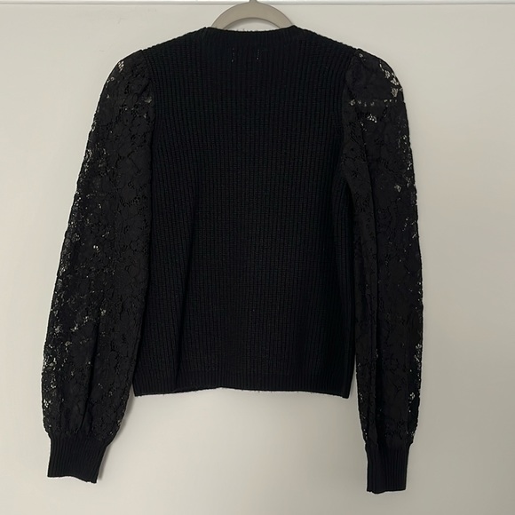 Cami NYC Beth Cardigan Lace Sleeve Wool Sweater Pearl Buttons - Picture 15 of 16